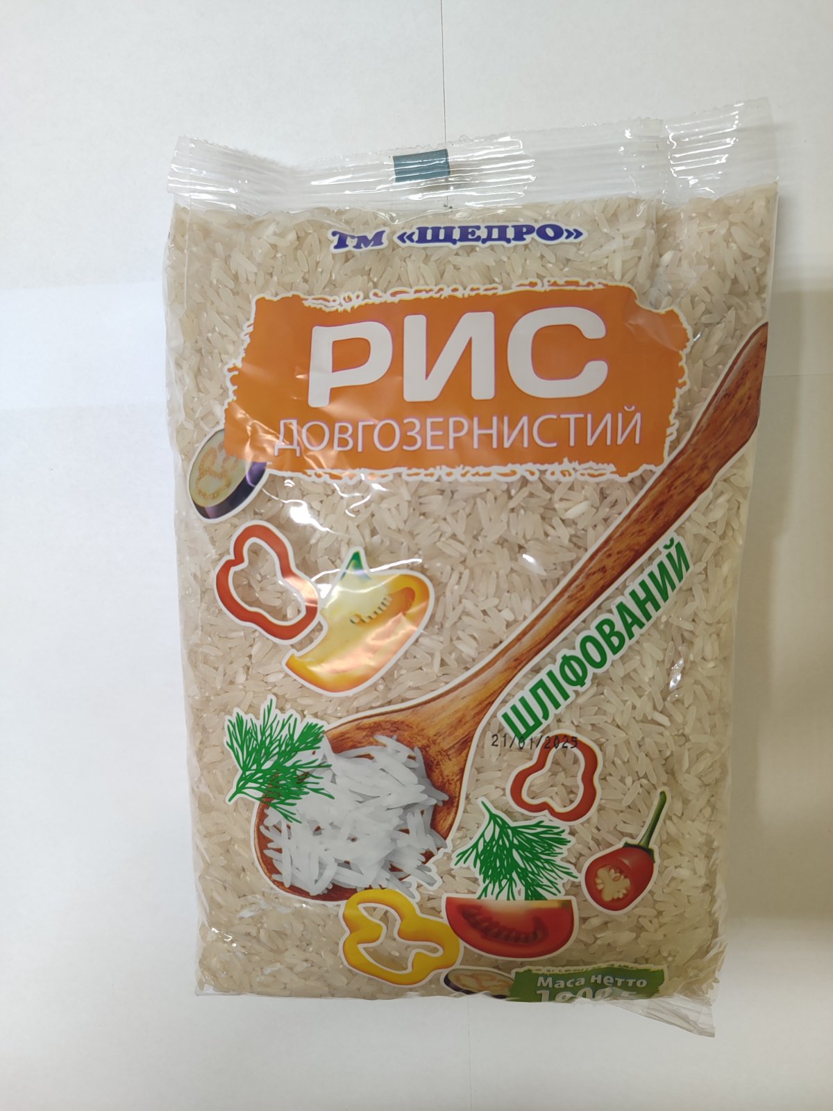 Крупа рисова довгозерниста, шліфована ТМ ЩЕДРО 1000г